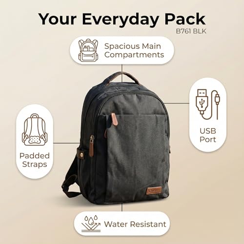 Travel Backpack Mens Business Laptop Bag with Multi-Pockets Minimalist Nylon Daypack Fits 16 Inch Notebook Casual Work Bag (BLK) - color: Blk