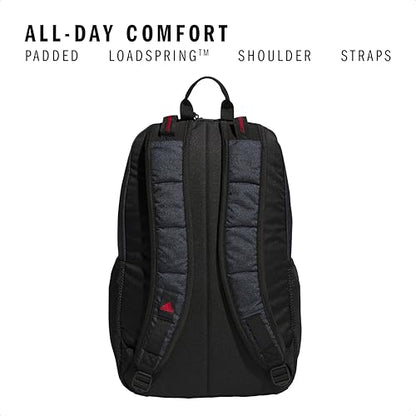adidas Excel 7 School Backpack for Laptop, Gym and Travel, 34L, Twill Black/Better Scarlet/7, OSFA - color: Twill Black/Better Scarlet/7, size: One Size