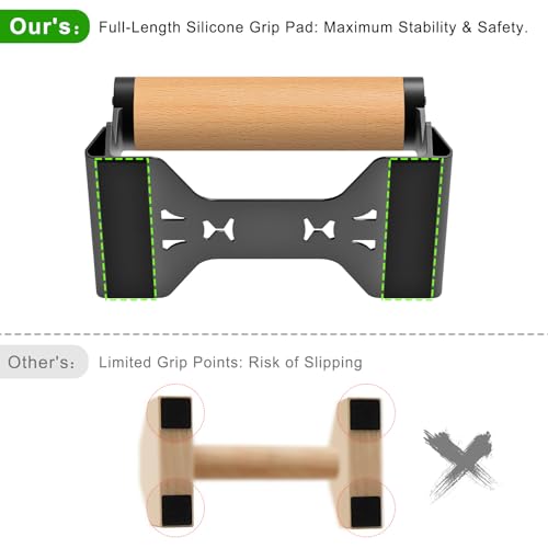 SELEWARE Home Gym Strength Training Bundle: Pull Up Bar for Doorway & Wood Push Up Bars, Calisthenics Equipment for Full Upper Body Workout, Supports 600lbs