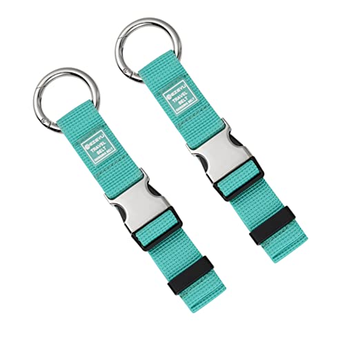 2PCS Heavy Duty Add a Bag Luggage Strap Jacket Gripper,Carry-on Baggage Suitcase Straps Belts Travel Accessories-Cyan - color: Teal