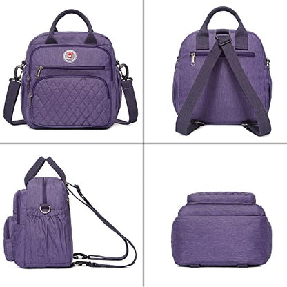 Insulated Lunch Bag Rucksack for Women/Men, 3 carrying way Lunch Tote, Large Waterproof Cooler Box with Side pockets for Adults, Work, Beach, Picnic, Purple - color: Purple