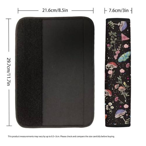 Mushroom Car Seat Belt Cover Pad Soft Comfortable Seat Strap Pads Compatible with All Model Seatbelt Covers Can Be Used As A Backpack Shoulder Pad Butterfly Car Seat Shoulder Strap Pads - color: Mushroom Butterfly