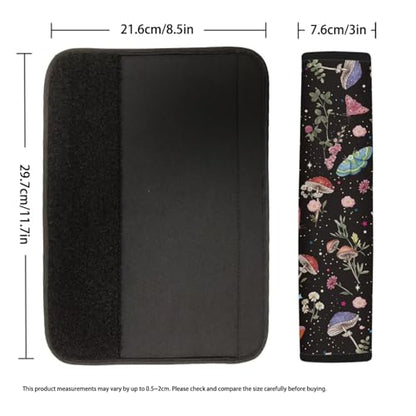 Mushroom Car Seat Belt Cover Pad Soft Comfortable Seat Strap Pads Compatible with All Model Seatbelt Covers Can Be Used As A Backpack Shoulder Pad Butterfly Car Seat Shoulder Strap Pads - color: Mushroom Butterfly