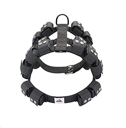 Dog Harness for Small Medium Large Dogs No Pull, Dog Weighted Vest, Tactical Dog Harness for Pit Bulls with Pockets (Adjustable Weight) - Weight Loss, Exercise, Walking, Muscle - size: Size S/Dog's Waist 23.5"-28.5"