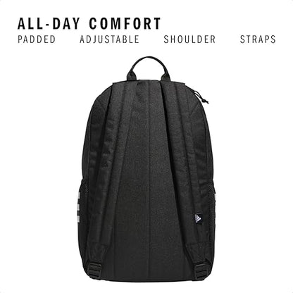 adidas Classic 3-Stripe Backpack for Laptop, School and Travel, 28L - color: Black/White/5.0