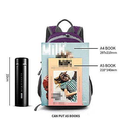 Bseash 10L Small Hiking Backpack for Kids Ages 3-6 Girls Boys Under 4 feet - color: Purple
