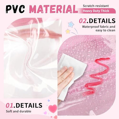 MOONBABY Clear Backpack for School Girls, Heavy Duty TPU Transparent Backpack Stadium Events Approved, Clear Bookbag - color: Pink