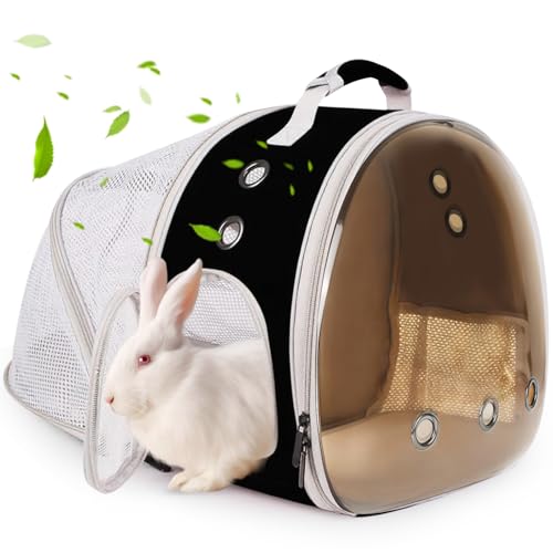 Back Expandable Backpack for Small Animals, Portable Travel Bag Breathable Pet Carrier Cages for Bunny, Guinea Pig, Bearded Dragon, Lizard, Rabbit, Squirrel, Tortoise, Kitten, Sugar Glider - color: Polarized
