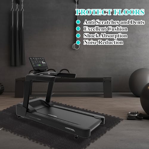 18 PCS 12" x 12" x 0.4" Gym Mats for Home Gym Black Removable Foam Floor Tiles Eva Gym Flooring for Home Cover 18 Sq.Ft Exercise Mats for Workout Interlocking Foam Tiles