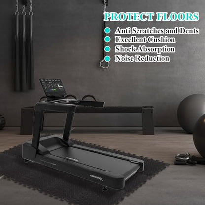 18 PCS 12" x 12" x 0.4" Gym Mats for Home Gym Black Removable Foam Floor Tiles Eva Gym Flooring for Home Cover 18 Sq.Ft Exercise Mats for Workout Interlocking Foam Tiles