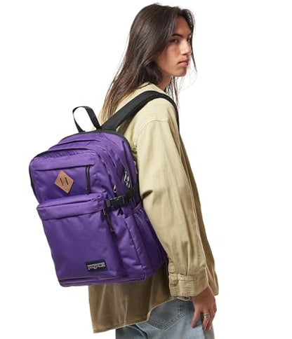 JanSport Main Campus Backpack - Travel or Work backpack w 15-Inch Laptop Sleeve and Dual Water Bottle Pockets, Grape Jelly - color: Grape Jelly