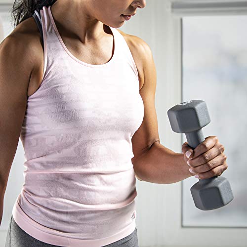 CAP Barbell CAP Barbell Neoprene Coated Dumbbells - color: Grey, size: 10 lb