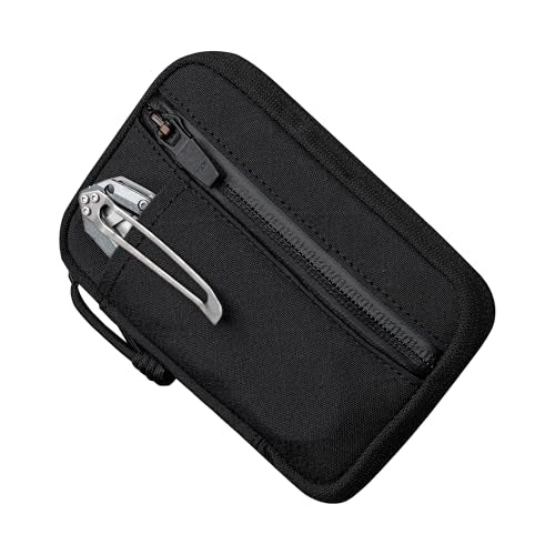ALPAKA HUB Pouch Pro EDC Organizer - Small Tool Pouch for Electronics, Cables with YKK Zipper, Daily Use and Travel - Axogrid 300D Weatherproof UV Resistant Fabric - color: Black Axogrid 300D