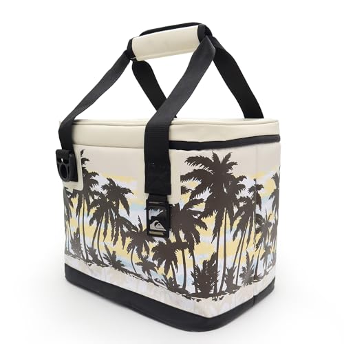 Quiksilver Cooler, 24 Cans, 48H Insulated Cooling, Leak Proof, Waterproof IPX7, Heavy Duty Cooler Bag for Beach, Camping, Fishing - color: Tropicamo, size: 18L