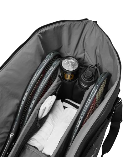 WILSON RF Tennis Racket Cover-Black - size: Holds up to 6 Rackets