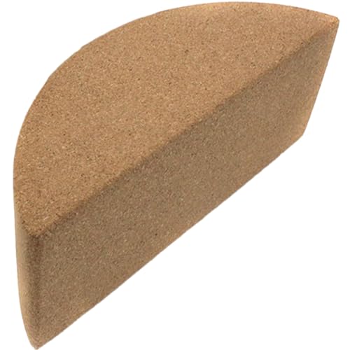 Kichvoe Yoga Balance Brick Set, Small Cork Half-crescent Yoga Blocks with Non-slip Surface for Core Muscle Training and Stability Support in Home Workouts