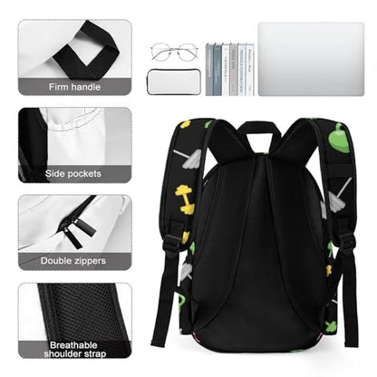 Laptop Backpack for Men Women Fitness Equipment Black Travel Work Backpack with Compartment Large Capacity Daypack