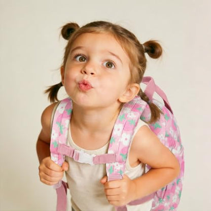 Bluboon Toddler Backpack for Girls Boys 2-4 Cute 12" Preschool Kindergarten Backpacks Kids Daycare Bags School Travel (Pink Strawberry Flower - Pink, Age 2-4 (12" H not Fit A4 Folder)) - color: Pink Strawberry Flower - Pink, size: Age 2-4 (12" H not Fit A