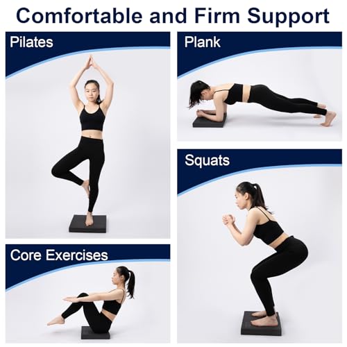 StrongTek Professional Foam Exercise Balance Pad - 15.8" x 13" x 2", High-Density TPE Foam Knee Pad, Non-Slip & Water-Resistant, for Balance Training, Physical Therapy, Yoga, and More - color: Grey
