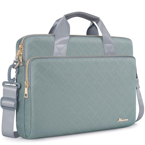 KIZUNA Laptop Sleeve Case 15.6 Inch Computer Shoulder Bag for for MacBook Air 15 M2/Pro M1 M2 Max/16 Dell Pro 16 Plus/16 Lenovo Legion Slim 5i Gen 8/16" IdeaPad Slim 5/Gaming 3i/ThinkPad X9 15 - color: Grey-green, size: 15-15.6 Inch