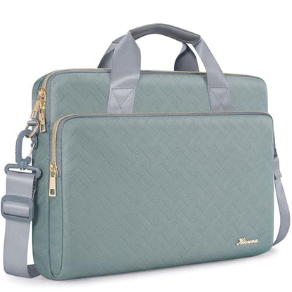 KIZUNA Laptop Sleeve Case 17 Inch Computer Shoulder Bag for 17.3" Lenovo ThinkBook Plus/IdeaPad 3i Gen7/LG gram 17/ASUS Vivobook/ZenBook Pro/MSI 17/Dell XPS/HP ENVY/Dell G7 - color: Grey-green, size: 17 Inch