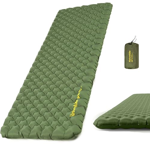 Naturehike 25oz Ultralight Sleeping Pad, Insulated Inflatable Sleeping Pad 4.6R, Lightweight Sleeping Mat for Camping, Hiking, Backpacking, with Air Pump Sack - size: Rectangular