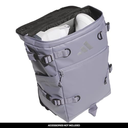 adidas Vista Top-Loading Backpack for Travel and Gym, 29L - color: Slate Grey/Silver Metallic
