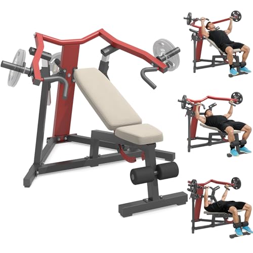 3-in-1 Adjustable Chest Press Machine, Weight Bench Press Workout Machine for Home Gym, Incline Decline Flat Bench Press, Heavy Duty Steel Frame Upper Body Workout Home Gym Equipment