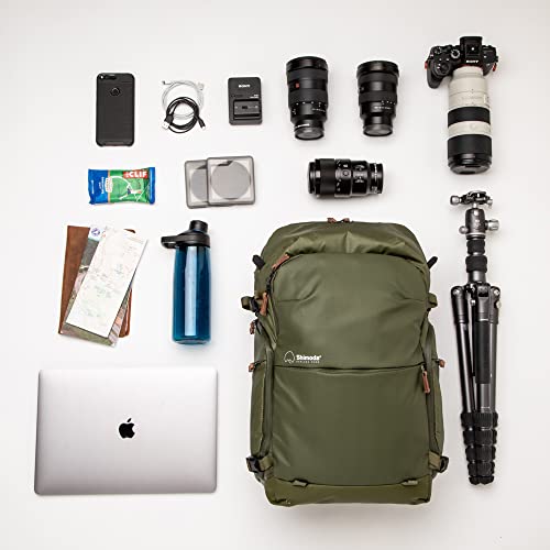 Shimoda Explore v2 30 Starter Kit, Mid-Size Outdoor Photography Travel Backpack w/Medium Mirrorless Core Unit, Carry-On Ready Adventure Pack, Anti-Theft Camera Access, 16" Laptop Sleeve, Army Green