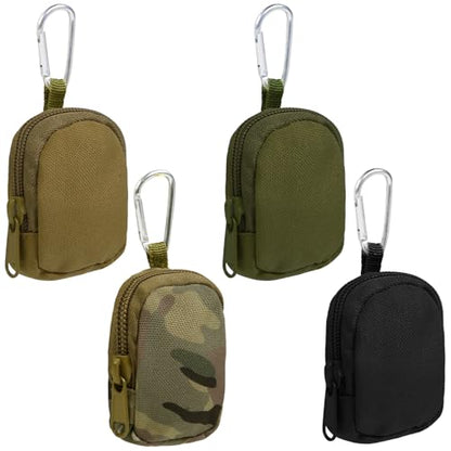 AIBFRID 4Pcs Mini Backpack Keychain,Cute Cosmetic Bag for Women, Makeup Bag Key Pocket Lipstick Bag Card Holder Data Cable Organizer Zipper Pouch (tactical keychain pouch) - color: tactical keychain pouch