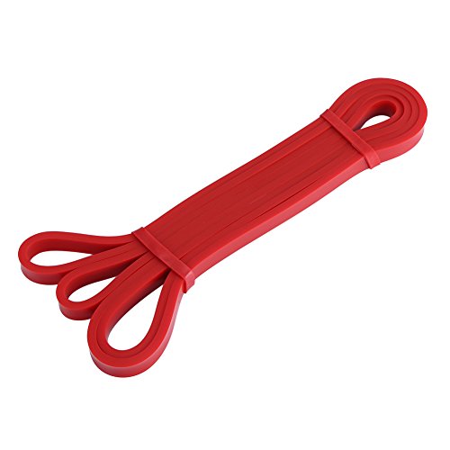 Yoga Stretch Band, 4 Colors Latex Pull Up Fitness Stretch Bands, Elastic Strap Yoga Exercise Loop(2080 * 0.45 * 13mm-Red)