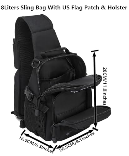 Small Tactical Holster Sling Backpack Accessories Shoulder Pouch Water Bottle & Radio Holder Crossbody Bag for Men - color: Purple Deep