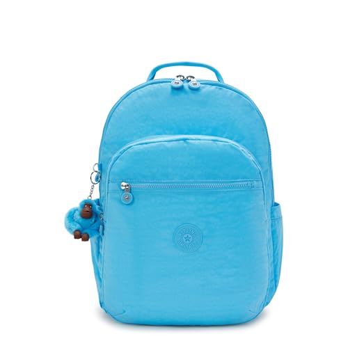 Kipling Women's Seoul Extra Large 17" Laptop Backpack, Durable, Roomy with Padded Shoulder Straps, Built-In Protective Sleeve - color: Powder Blue, size: Large