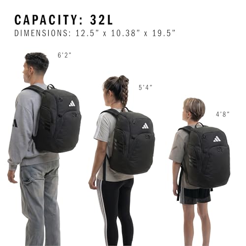 adidas Select Basketball Backpack for Practice, Gym and Travel, 32L - color: Black