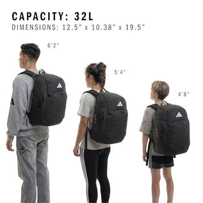 adidas Select Basketball Backpack for Practice, Gym and Travel, 32L - color: Black