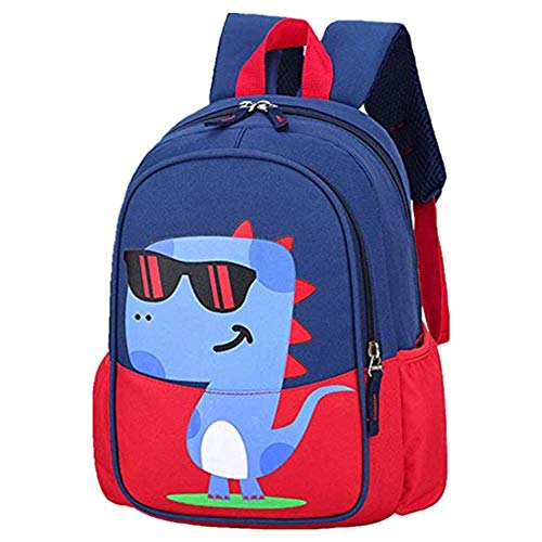 11 Inch Kids Toddler Preschool Travel Backpack Cool Cute Cartoon Daypack (Dinosaur Red) - color: Dinosaur Red, size: Medium