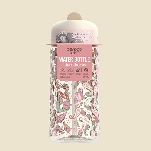 Bentgo Kids Water Bottle - Leak-Proof, Durable Tritan PFAS- & BPA-Free 15 fl oz, Kids/Toddlers Ages 3+ for School & Sports; Bite & Sip Spout, Carrying Handle, Dishwasher Safe (NEW Cowgirl Dreams) - color: Cowgirl Dreams