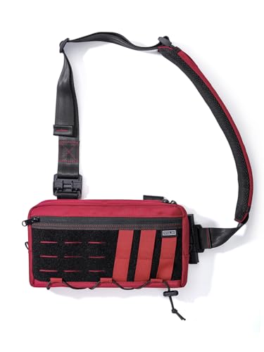 TACTICAL_GEEK Crossbody Shoulder Bag, Multipurpose Daypack, Chest Backpack Casual Sling Bag for Men & Women (L3C-Red) - color: L3c-red