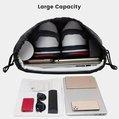 Vorspack 100 Pcs Drawstring Bags Bulk - Lightweight Drawstring Backpack, Cinch Bag for Party Sport Gym Trip Gift - Black - color: Black