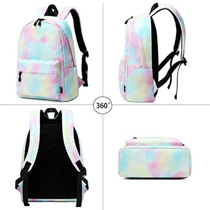 abshoo Lightweight Water Resistant Tie Dye Backpacks For Teen Girls Women School Bookbags (Tie Dye) - color: Tie Dye