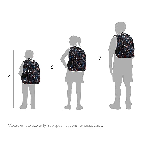 MYGOO Boys School Backpack Doubleday Gamer Black Bookbag for Elementary Middle School Ages 5-12, 17 inch Large Capacity 24L Kids Student Travel Bags - color: Doubleday Gamer Black