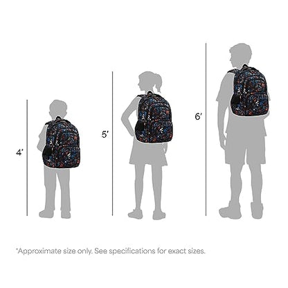 MYGOO Boys School Backpack Doubleday Gamer Black Bookbag for Elementary Middle School Ages 5-12, 17 inch Large Capacity 24L Kids Student Travel Bags - color: Doubleday Gamer Black