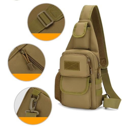 Sling Bag Crossbody Backpack for Men,Handiness Skiing Sling Bag, Lightweight Daypack for Hiking Travel (Camouflage) - color: Camouflage