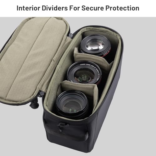 PGYTECH XS Camera Insert Bag, Waterproof Lens Pouch for Photographers and Traveler, Lightweight DSLR/SLR Lens Carring Case with Thicken Partition for Canon/Nikon/Sony/Mirrorless Cameras - size: XS