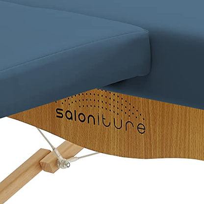 Saloniture Portable Physical Therapy Massage Table - Low to Ground Stretching Treatment Mat Platform - Blue - color: Blue