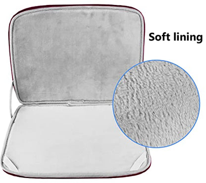 14 inch Laptop Sleeve, Upgrade Shockproof Protective Computer Cover Flip Case Briefcase Carrying Bag Compatible with 14" HP, Lenovo, Asus, Acer, Notebook, Chromebook Computer, Red - color: Red, size: 14 Inch