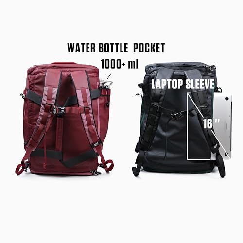 Utility Duffle Bag 40L, Convertible Backpack for Travel, Gym & Commute, Water Repellent - color: Valkyrie