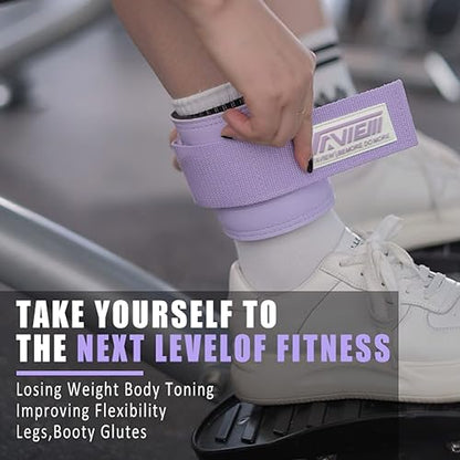 TAVIEW Ankle Straps Cable Machine Attachment for Gym - Cable Kickback Ankle Straps - Padded Ankle Cuffs for Glute Kickbacks and Leg Workouts - color: Purple-Pair