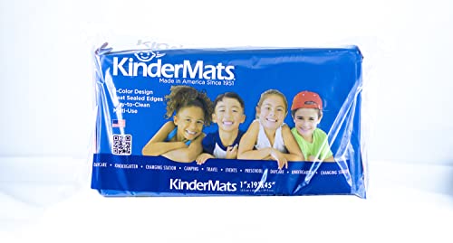 KinderMat, 1" Thick KinderMat, 4-Section Rest Mat, 45" x 19" x 1", Red/Blue, Great for School, Daycare, Travel, and Home, 100% Made in USA - color: Red/Blue Mat 1.0 Inch