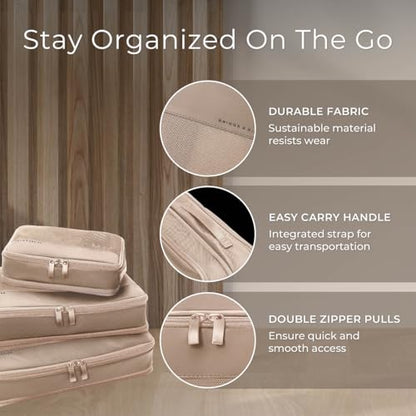 Briggs & Riley Travel Essentials Carry-On Compression Packing Cube Set - color: Tan, size: Carry-On